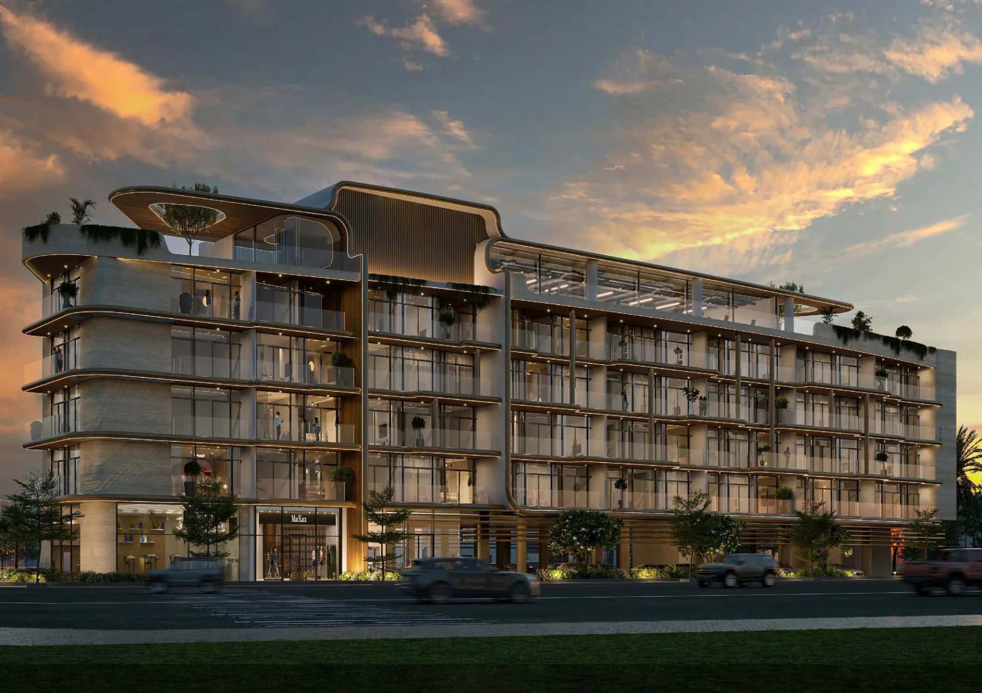 GFS Coventry Gardens II residential building in Dubai Land Residence Complex