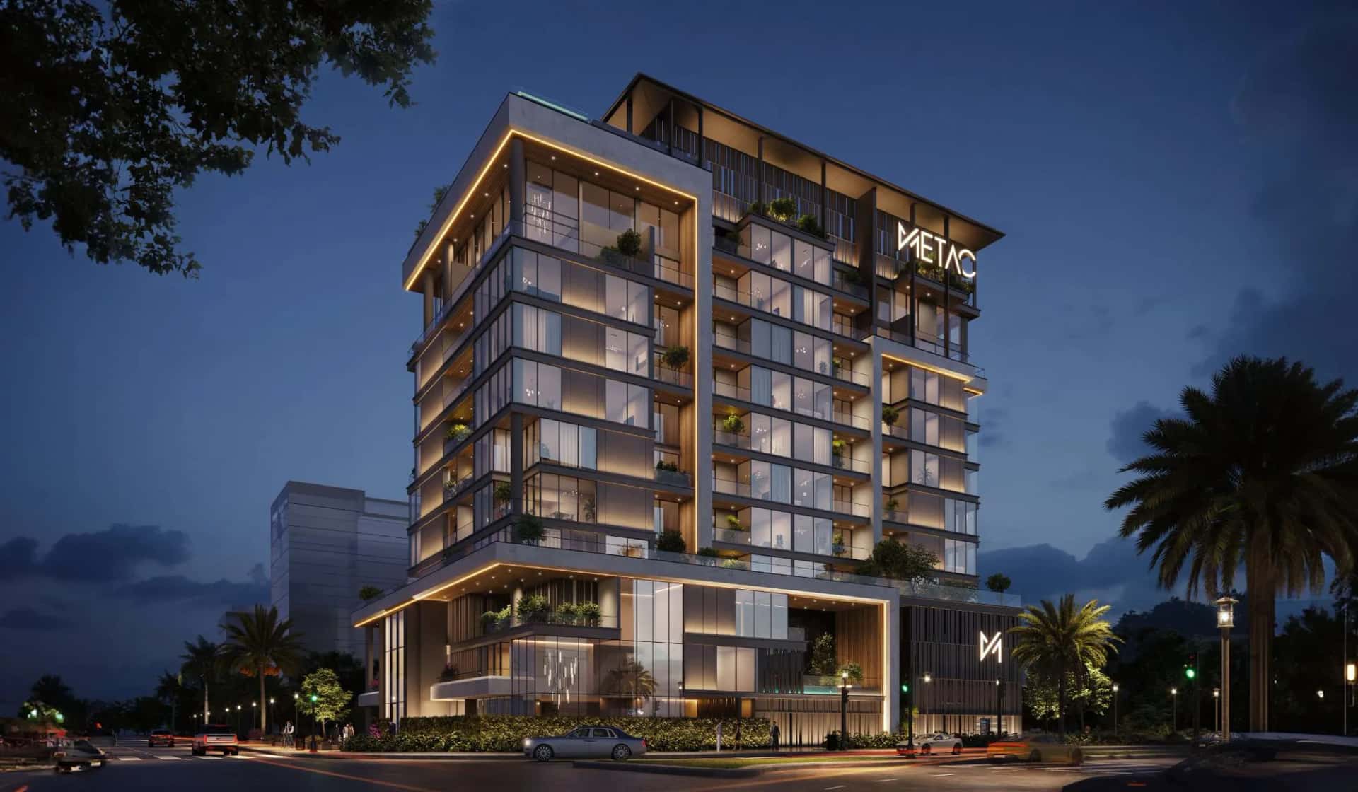 Haven Bay Residences beachfront building on Dubai Islands overlooking the marina and sea