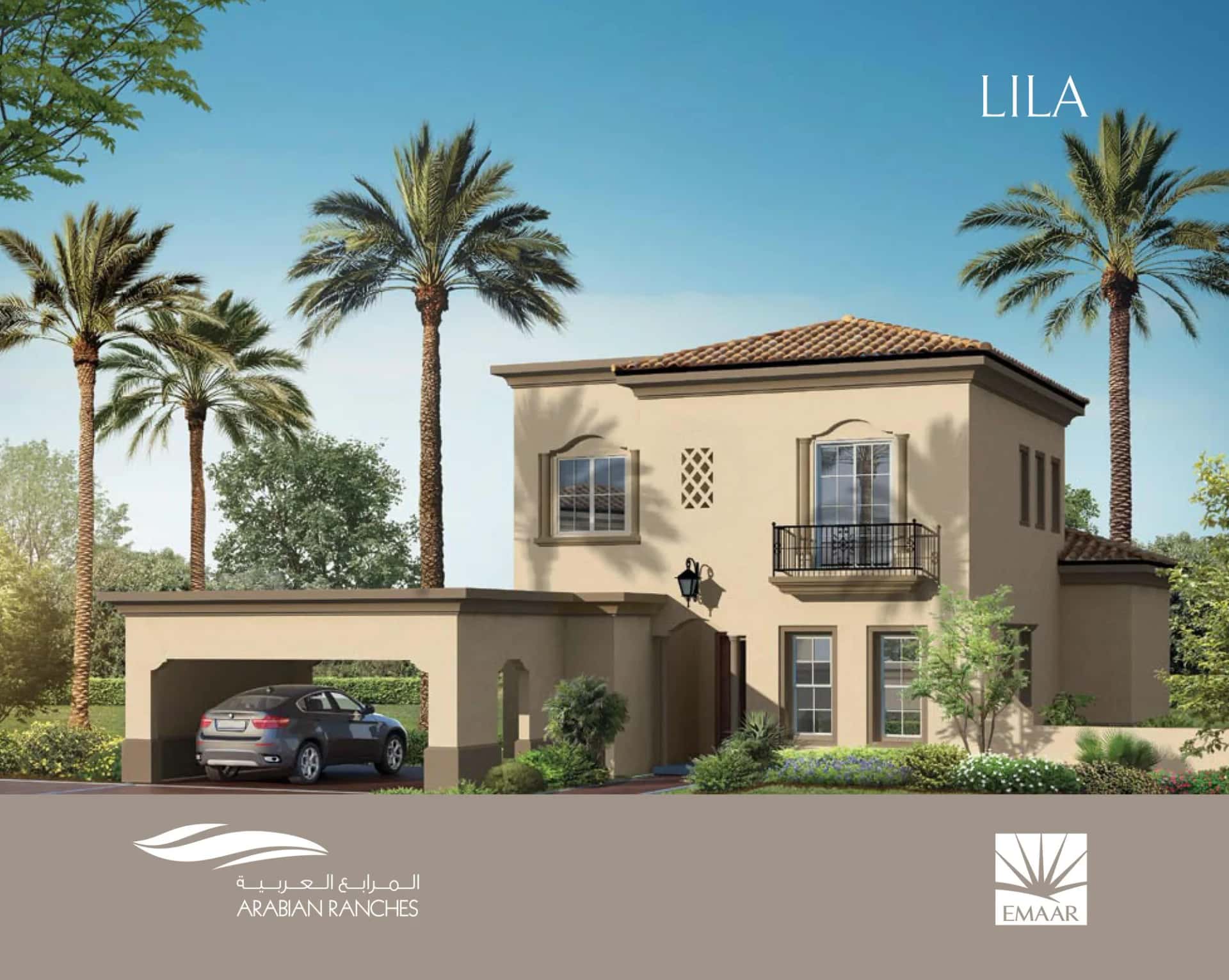 Spanish-style villa with terracotta roof in Lila community, Arabian Ranches