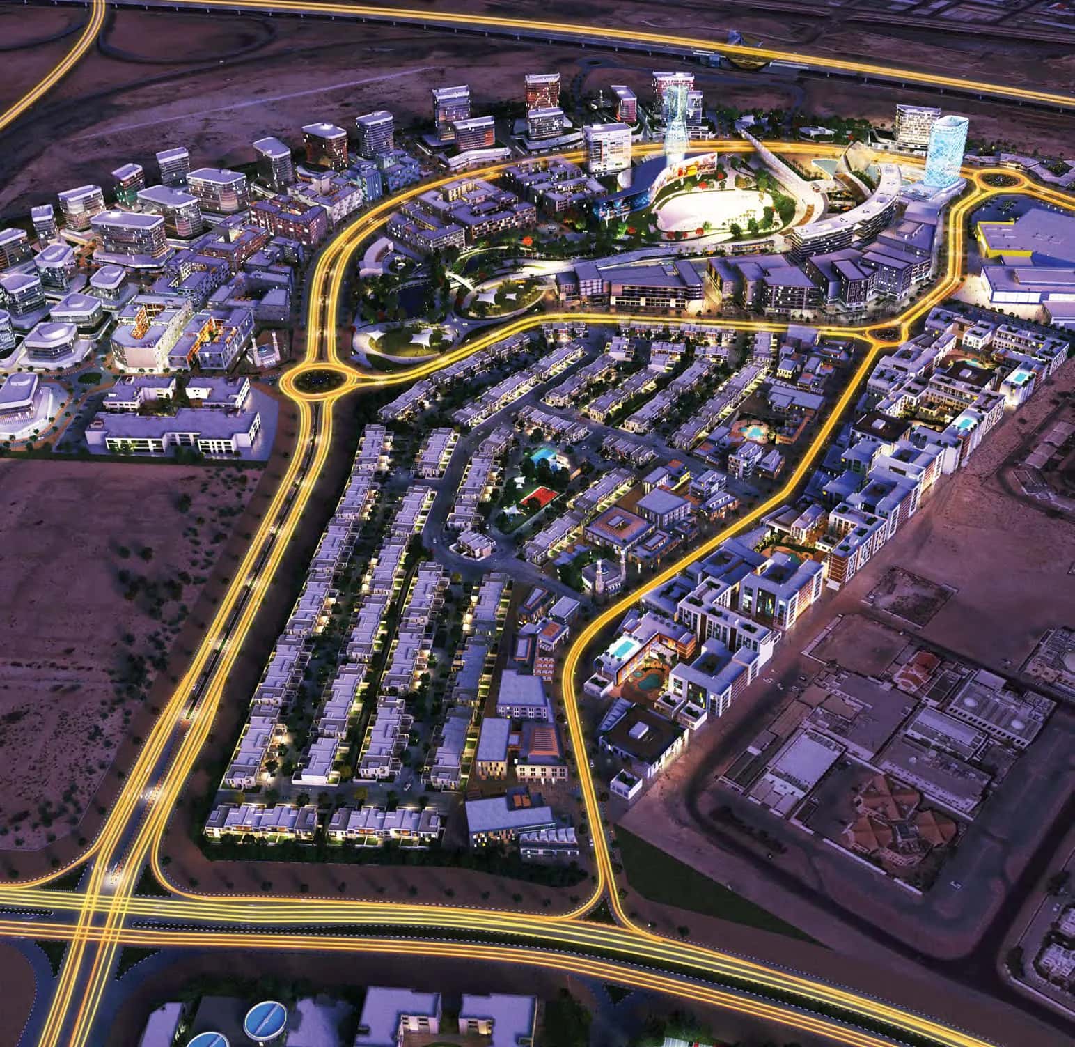 South Garden B residential building rendering at Wasl Gate, Jebel Ali