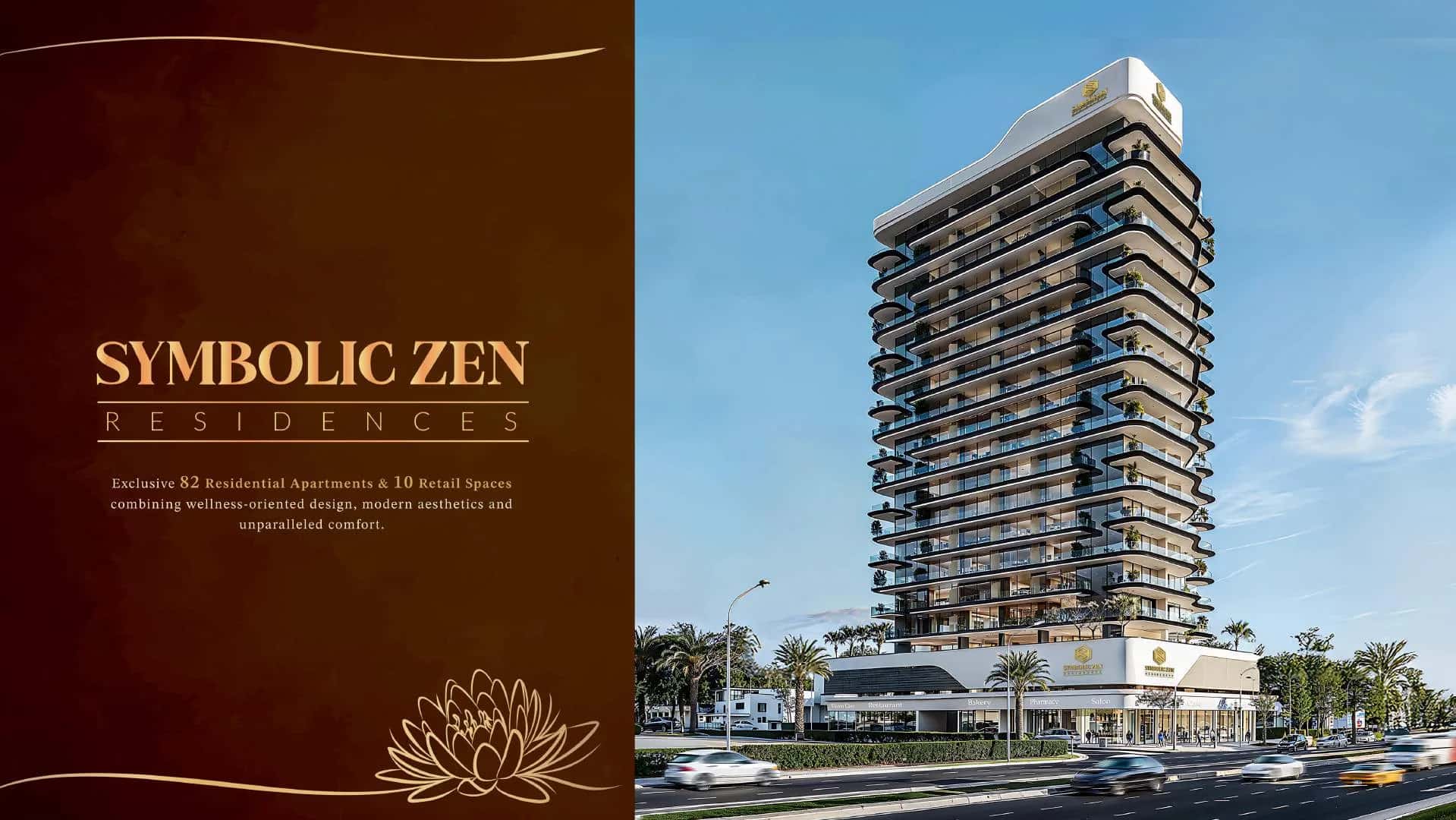 Symbolic Zen Residences mixed-use residential tower in Al Furjan, Dubai, off-plan handover 2027