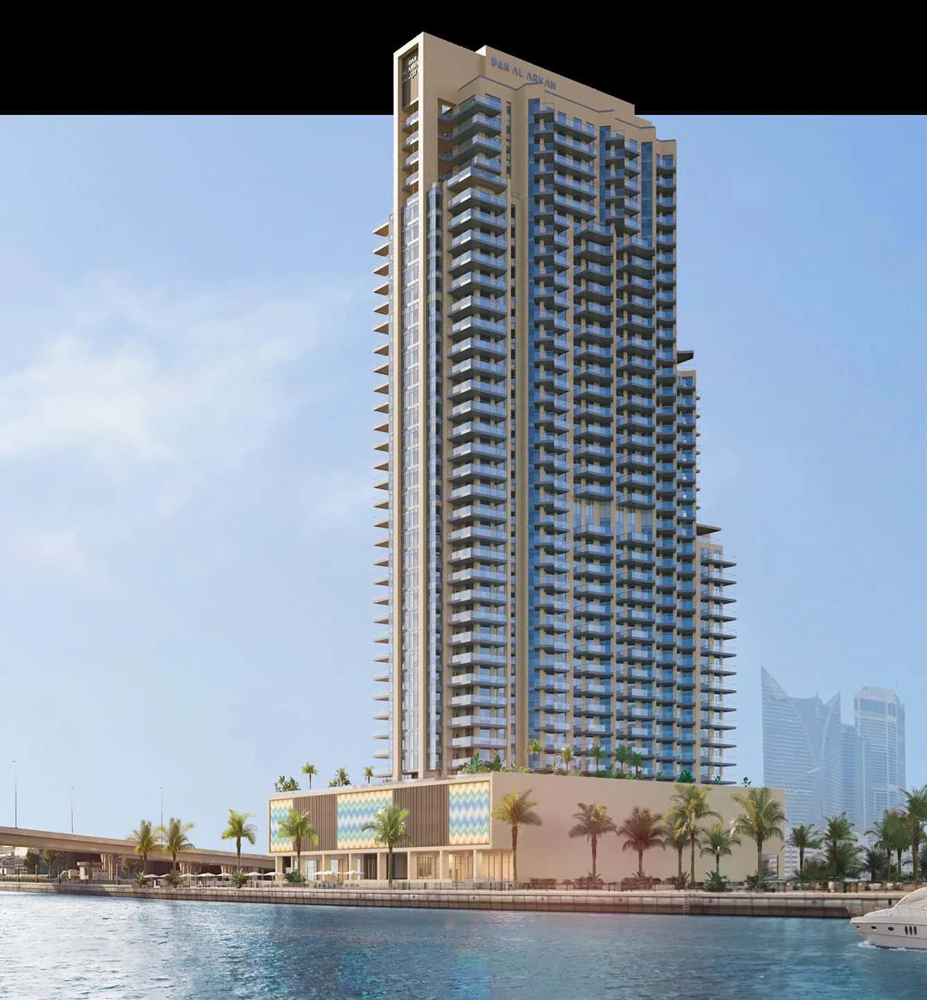 Urban Oasis canal-front residential tower in Business Bay with Missoni-designed interiors
