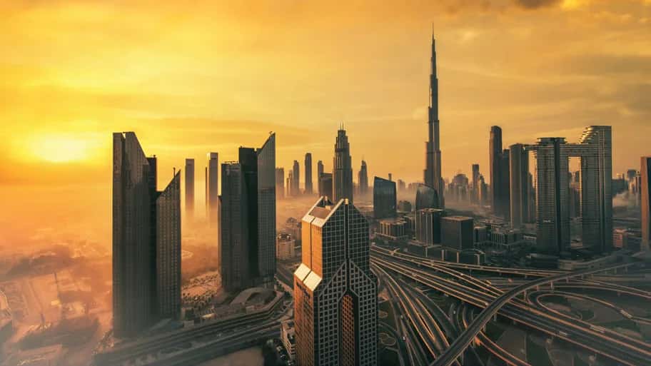 Veona by Gutti residential building exterior in Dubai Land Residence Complex